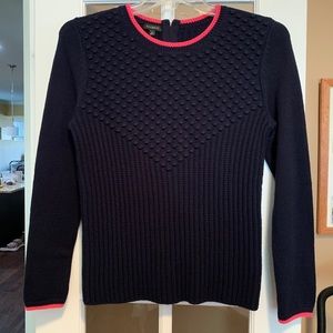 TALBOTS CREWNECK SWEATER NAVY/PINK SIZE M